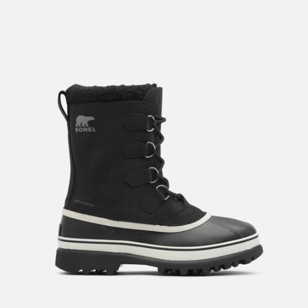 NWT Men Sorel caribou snow boots black size 13